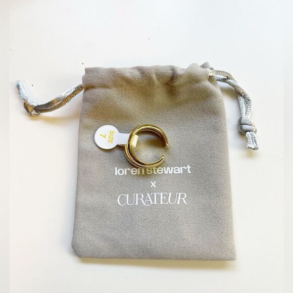 Loren Stewart x Curateur Double open Band Ring 14k yellow gold plated. New - Picture 4 of 6